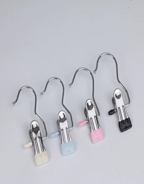 Load image into Gallery viewer, SpaceSaver 360° Rotating Boot Hanger – Portable &amp; Space-Saving Stainless Steel Clip for Closet &amp; Travel
