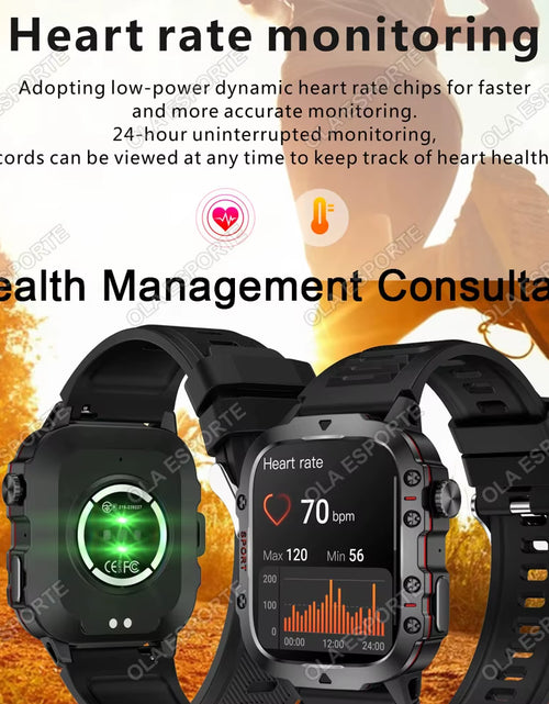 Load image into Gallery viewer, Original Men Smartwatch Flashlight Bluetooth Call Fitness Clock IP68 Waterproof Sports Men for Xiaomi Android Smart Watch 2024

