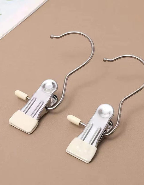 Load image into Gallery viewer, SpaceSaver 360° Rotating Boot Hanger – Portable &amp; Space-Saving Stainless Steel Clip for Closet &amp; Travel
