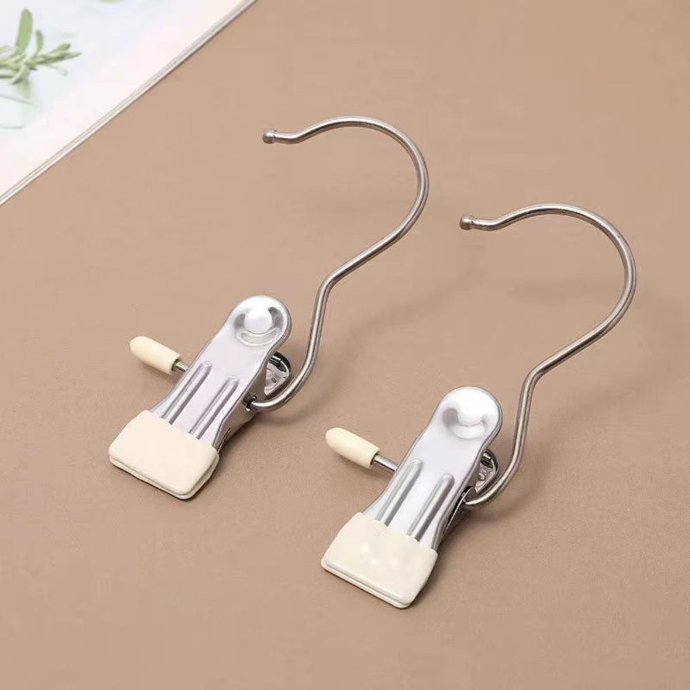 SpaceSaver 360° Rotating Boot Hanger – Portable & Space-Saving Stainless Steel Clip for Closet & Travel