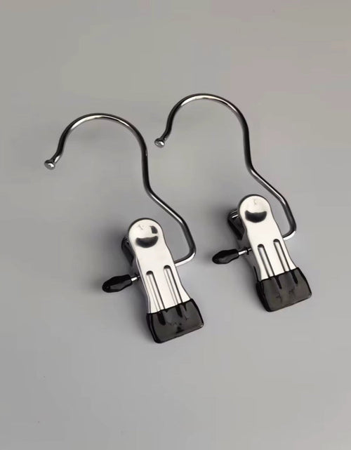 Load image into Gallery viewer, SpaceSaver 360° Rotating Boot Hanger – Portable &amp; Space-Saving Stainless Steel Clip for Closet &amp; Travel
